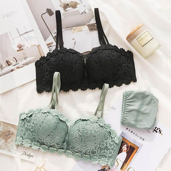 bras sets roseheart women green lace convertible straps padded bra wireless cotton panties push up set underwear lingerie, Red;black
bras sets roseheart women green lace convertible straps padded bra wireless cotton panties push up set underwear lingerie, Red;black