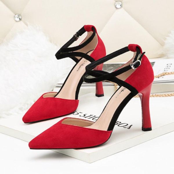 high-heeled sandals women's suede fine with color matching pointed shallow mouth single shoes female 2021 spring and autumn, Black
high-heeled sandals women's suede fine with color matching pointed shallow mouth single shoes female 2021 spring and autumn, Black