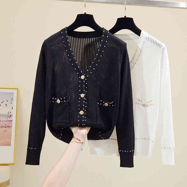 women's sweaters aosaviao design of women's thin coat, shirt knitted or crocheted with sun protection and air conditioning, small, White;black
women's sweaters aosaviao design of women's thin coat, shirt knitted or crocheted with sun protection and air conditioning, small, White;black