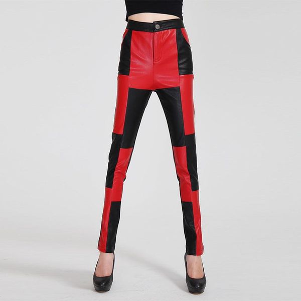 women's pants & capris women trends 2021 patchwork pu leaather fashion street style skinny high waist ladies biker patent leather trous, Black;white
women's pants & capris women trends 2021 patchwork pu leaather fashion street style skinny high waist ladies biker patent leather trous, Black;white