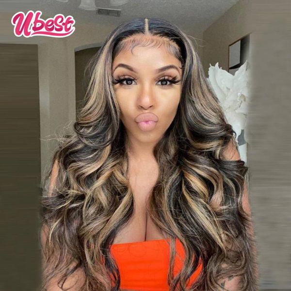 lace wigs highlight wig human hair transparent frontal front body wave for black women 30 inch pre plucked, Black;brown
lace wigs highlight wig human hair transparent frontal front body wave for black women 30 inch pre plucked, Black;brown