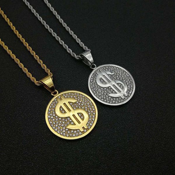 hip hop iced out dollar sign pendant & chain gold silver color stainless steel round necklace for women men jewelry wholeasle necklaces
hip hop iced out dollar sign pendant & chain gold silver color stainless steel round necklace for women men jewelry wholeasle necklaces