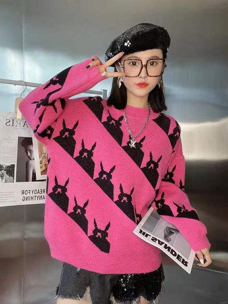 women's sweaters oversize women pullovers streetwear cartoon girl knitted loose casual sweather men fashion, White;black
women's sweaters oversize women pullovers streetwear cartoon girl knitted loose casual sweather men fashion, White;black