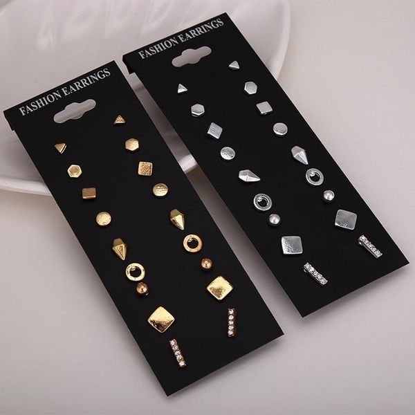 1set temperament ear stud fashion geometric earrings women wild earings set, Golden;silver
1set temperament ear stud fashion geometric earrings women wild earings set, Golden;silver