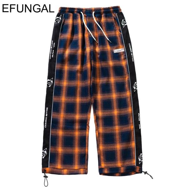 men's pants side patchwork color block casual plaid men harem joggers fashion streetwear club sweatpants track hip hop clothing, Black
men's pants side patchwork color block casual plaid men harem joggers fashion streetwear club sweatpants track hip hop clothing, Black