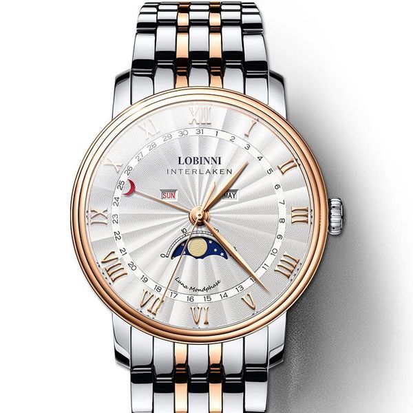wristwatches men's watch switzerland men sapphire waterproof moon phase reloj hombre japan miyota movement l160132, Slivery;brown
wristwatches men's watch switzerland men sapphire waterproof moon phase reloj hombre japan miyota movement l160132, Slivery;brown