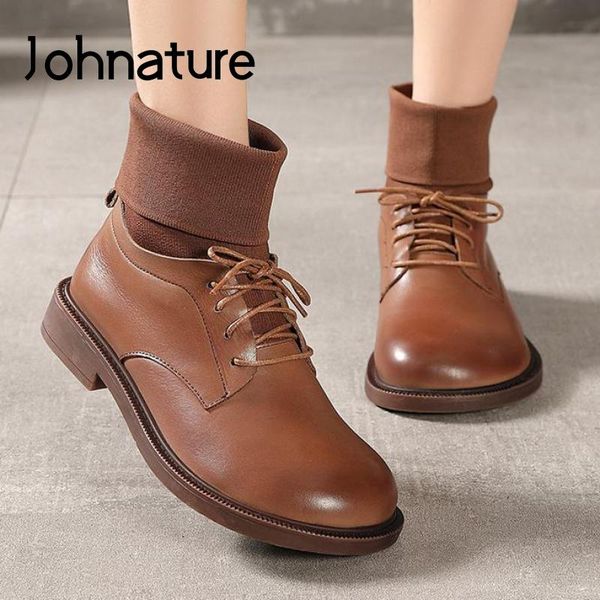 boots johnature ankle women lace-up winter 2021 shoes genuine leather round toe sewing handmade leisure platform, Black
boots johnature ankle women lace-up winter 2021 shoes genuine leather round toe sewing handmade leisure platform, Black