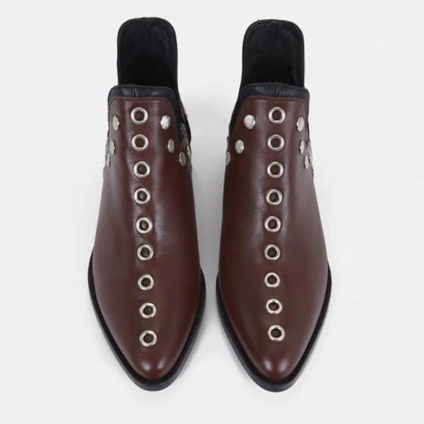 boots women ankle fashion retro rivet woman autumn winter pointed toe shoes female low heel footwear plus size 35-43, Black
boots women ankle fashion retro rivet woman autumn winter pointed toe shoes female low heel footwear plus size 35-43, Black