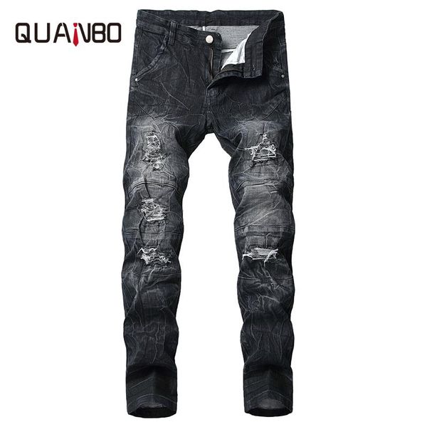 fashion embroidered hole ripped stretch jeans men slim fit blue men's distressed paste denim pants
fashion embroidered hole ripped stretch jeans men slim fit blue men's distressed paste denim pants