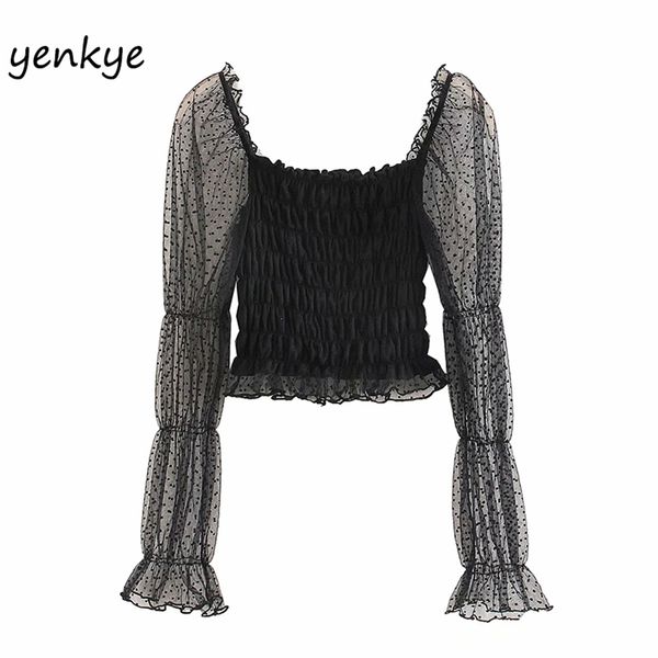 vintage black elastic crop women semi-sheer long sleeve square neck summer dwdd87183 210514, White
vintage black elastic crop women semi-sheer long sleeve square neck summer dwdd87183 210514, White