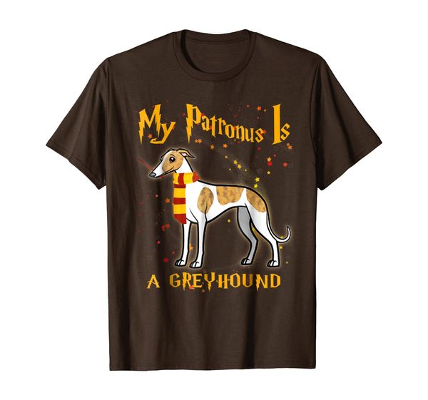my patronus is greyhound - greyhound dog gift t-shirt, White;black