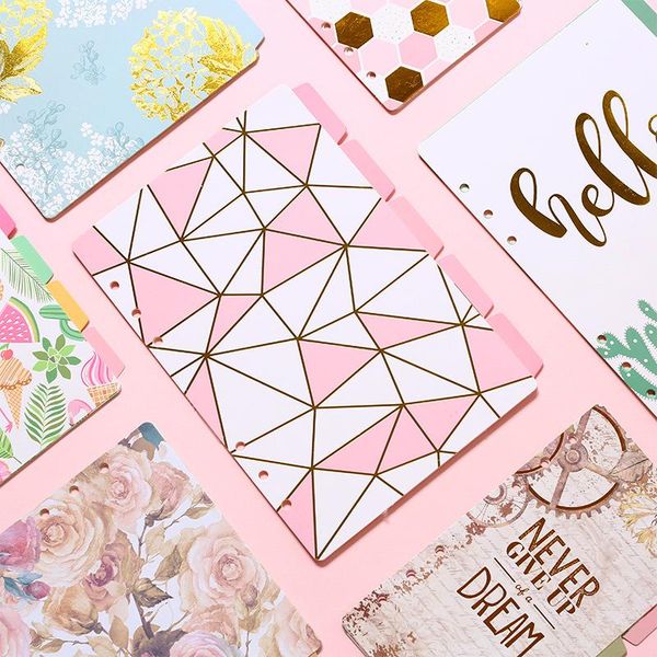 notepads paper index divider a5 a6 cute 6 holes for binder planner notebook stationery candy accessories, Purple;pink
notepads paper index divider a5 a6 cute 6 holes for binder planner notebook stationery candy accessories, Purple;pink