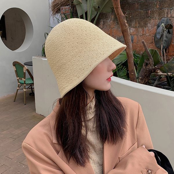 female beige cover face fisherman's hat spring and summer show face small bucket hat plain basin hat tide, Blue;gray
female beige cover face fisherman's hat spring and summer show face small bucket hat plain basin hat tide, Blue;gray