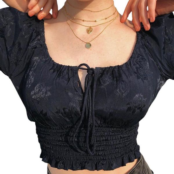 women's t-shirt long sleeve ruffle crop girl's solid color u-shaped collar black t-shirt casual tight bare midriff cloth, White
women's t-shirt long sleeve ruffle crop girl's solid color u-shaped collar black t-shirt casual tight bare midriff cloth, White