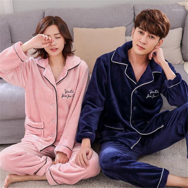 pajamas men couple flannel suit autumn winter thick korean casual navy blue home service two-piece kamerjas heren men's sleepwear, Black;brown
pajamas men couple flannel suit autumn winter thick korean casual navy blue home service two-piece kamerjas heren men's sleepwear, Black;brown