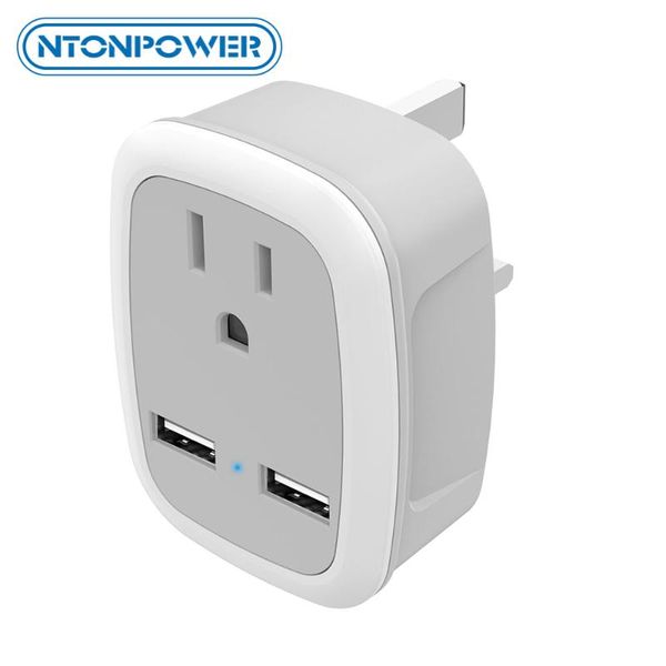smart power plugs ntonpower travel international adapter with 2 usb 3 in 1 type g plug for us to uk, ireland, hong kong, etc
smart power plugs ntonpower travel international adapter with 2 usb 3 in 1 type g plug for us to uk, ireland, hong kong, etc