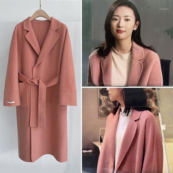 gu jia's nursery rhyme the same lace up tweed coat pink double faced cashmere women's wool & blends, Black
gu jia's nursery rhyme the same lace up tweed coat pink double faced cashmere women's wool & blends, Black