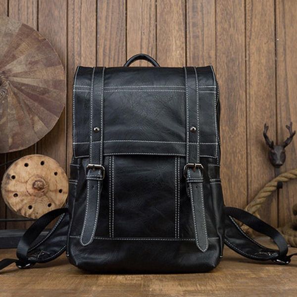 handmade original men's backpack fashion travel bag leather computer korean trend school
handmade original men's backpack fashion travel bag leather computer korean trend school
