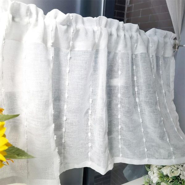 curtain & drapes white striped embroidery short tulle modern simple style kitchen cafe half sheer voile panel for window valance decor #4
curtain & drapes white striped embroidery short tulle modern simple style kitchen cafe half sheer voile panel for window valance decor #4