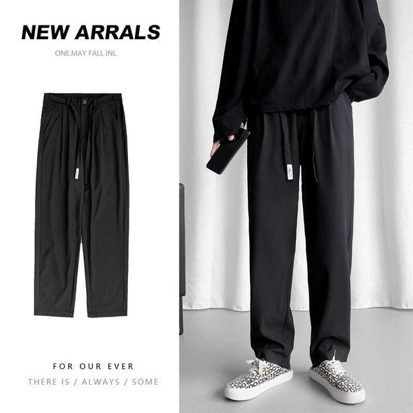 autumn casual pants men's fashion solid color business dress men streetwear wild loose korean suit mens trousers, Black
autumn casual pants men's fashion solid color business dress men streetwear wild loose korean suit mens trousers, Black