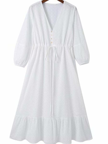 casual dresses hollow aonibeier embroidery out summer 3/4 sleeve v neck women midi dress drawstring high waist female ruffles, Black;gray
casual dresses hollow aonibeier embroidery out summer 3/4 sleeve v neck women midi dress drawstring high waist female ruffles, Black;gray