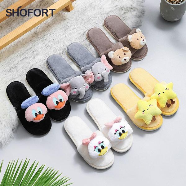 winter slippers 2021 fashion cute cartoon solid color all-match women shoes indoor non-slip furry for, Black 
winter slippers 2021 fashion cute cartoon solid color all-match women shoes indoor non-slip furry for, Black