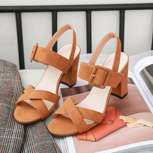 women sandals summer high heels female pumps buckle strap suede ladies shoes fahion plus size comfortable 2021, Black
women sandals summer high heels female pumps buckle strap suede ladies shoes fahion plus size comfortable 2021, Black