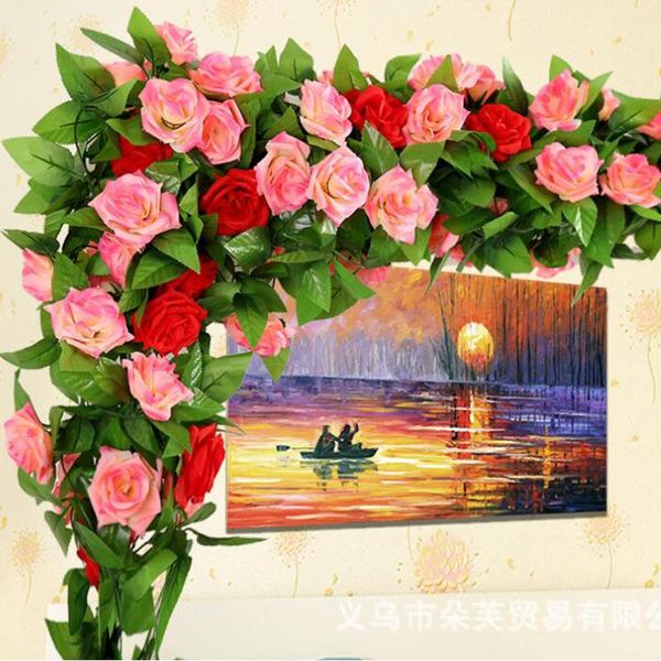 decorative flowers & wreaths redjck 2.5 m silk rose ivy flower string artificial vine with green leaves for home wall outdoor party decorati
decorative flowers & wreaths redjck 2.5 m silk rose ivy flower string artificial vine with green leaves for home wall outdoor party decorati