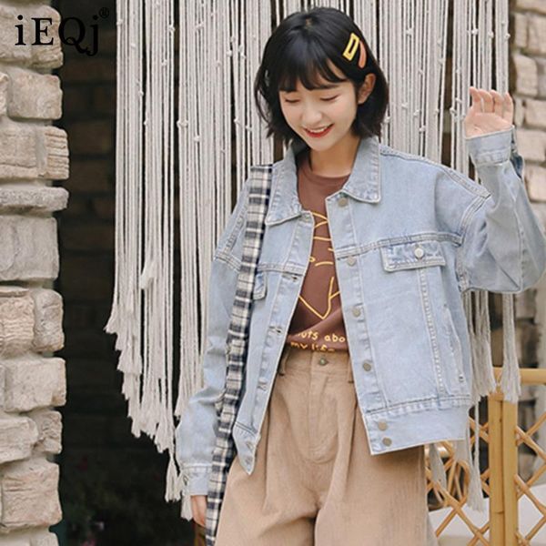 women's jackets ieqj arrival brief denim coat autumn women 2021 short vintage fashion single breasted turn down collar 3t1276, Black;brown
women's jackets ieqj arrival brief denim coat autumn women 2021 short vintage fashion single breasted turn down collar 3t1276, Black;brown