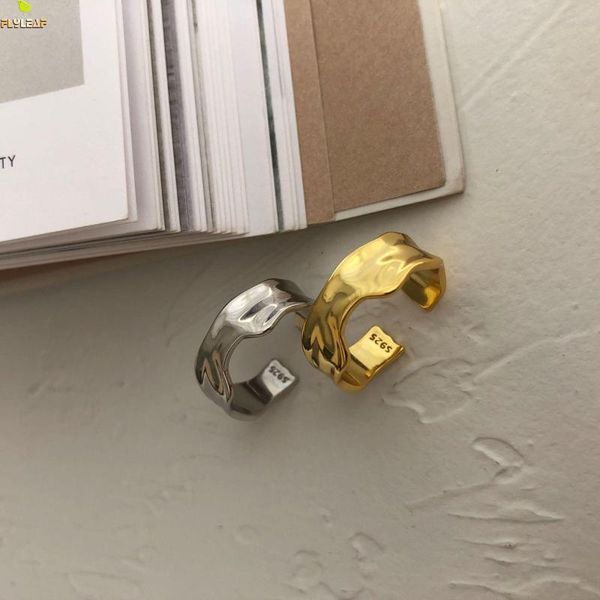 cluster rings irregular wave gold for women 100% 925 sterling silver fashion fine jewelry femme open ring simple flyleaf, Golden;silver
cluster rings irregular wave gold for women 100% 925 sterling silver fashion fine jewelry femme open ring simple flyleaf, Golden;silver