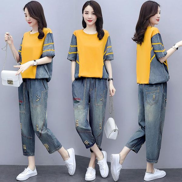 women's blouses & shirts plus size women t-shirt stripe patchwork cotton denim casual basic ladies vintage tee shirt fashion summer 4x, White
women's blouses & shirts plus size women t-shirt stripe patchwork cotton denim casual basic ladies vintage tee shirt fashion summer 4x, White