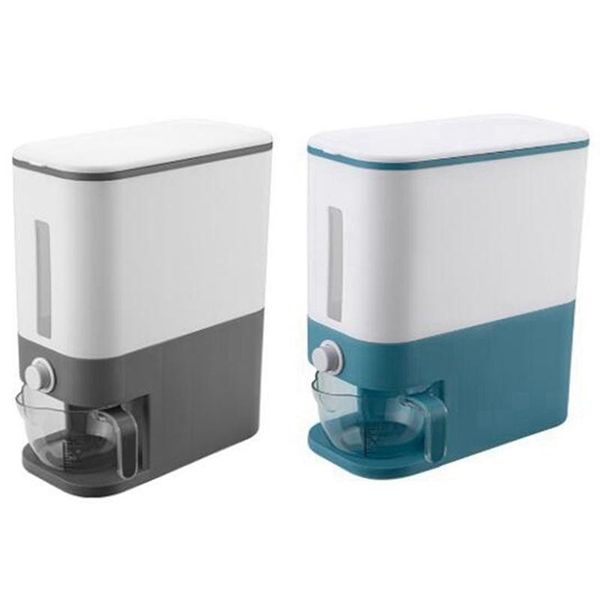 storage bottles & jars 2 pcs automatic plastic cereal dispenser box measuring cup tank rice container, gray-white blue-white
storage bottles & jars 2 pcs automatic plastic cereal dispenser box measuring cup tank rice container, gray-white blue-white