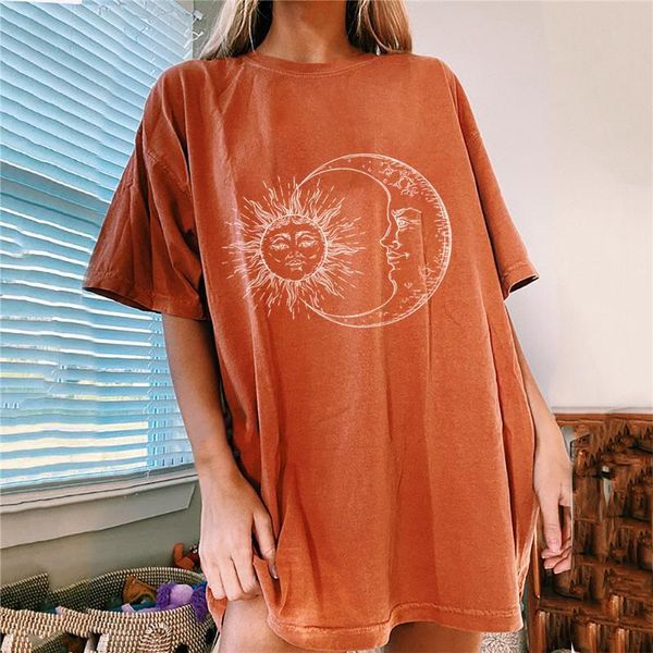 women summer oversized t-shirt bf style harajuku sun totem printed tees short sleeve o-neck soft camisetas mujer 2021 women's, White
women summer oversized t-shirt bf style harajuku sun totem printed tees short sleeve o-neck soft camisetas mujer 2021 women's, White