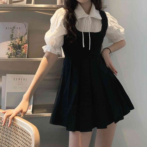 black y2k lolita summer women dresses puffer sleeve vintage party mini female korean style fashion 2 set gothic, Black;gray
black y2k lolita summer women dresses puffer sleeve vintage party mini female korean style fashion 2 set gothic, Black;gray
