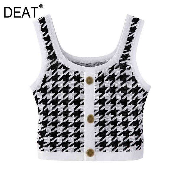 women black single breasted lattice tank v-collar sleeveless personality slim fit fashion tide summer 7d1961 210421, White
women black single breasted lattice tank v-collar sleeveless personality slim fit fashion tide summer 7d1961 210421, White