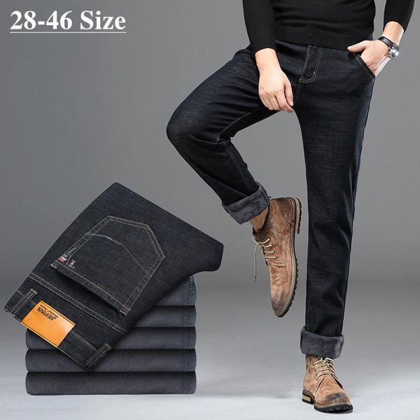 plus size 40 42 44 46 winter men warm jeans 2021 business fashion classic style elastic trousers brand male pants black blue men's
plus size 40 42 44 46 winter men warm jeans 2021 business fashion classic style elastic trousers brand male pants black blue men's