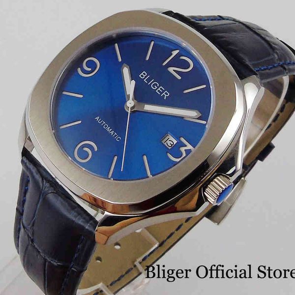 men mechanical dress clock bliger 21 jewelry 8215 sapphire glass date leather band screw kroon no dial steel case, Slivery;brown
men mechanical dress clock bliger 21 jewelry 8215 sapphire glass date leather band screw kroon no dial steel case, Slivery;brown