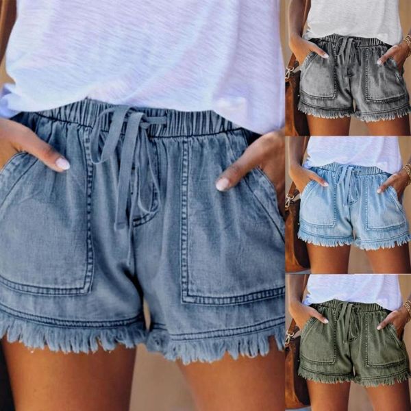 women's shorts 80% s women mid rise drawstring summer elastic waist tassel denim for dating, White;black
women's shorts 80% s women mid rise drawstring summer elastic waist tassel denim for dating, White;black
