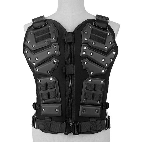 tactical vest protective combat waistcoat with 5.56 magazine pouches for outdoor cs wargame shooting paintball hunting jackets, Camo;black
tactical vest protective combat waistcoat with 5.56 magazine pouches for outdoor cs wargame shooting paintball hunting jackets, Camo;black
