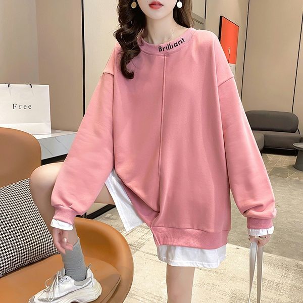 2021 autumn holiday two embroidered loose large women's round neck pullover sweater female student long sleeve casual coat, Black
2021 autumn holiday two embroidered loose large women's round neck pullover sweater female student long sleeve casual coat, Black