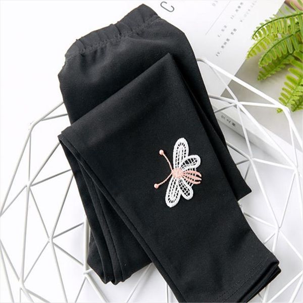 girl spring autumn thin section solid color pant cartoon cute outside wearing leggings elastic waist slim trousers, Blue
girl spring autumn thin section solid color pant cartoon cute outside wearing leggings elastic waist slim trousers, Blue
