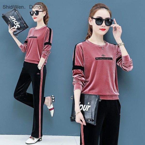 velvet suits wide leg pant and casual velour pink tracksuits 2 pieces set striped outfits matching sets 2021 winter clothes women's tw, White
velvet suits wide leg pant and casual velour pink tracksuits 2 pieces set striped outfits matching sets 2021 winter clothes women's tw, White