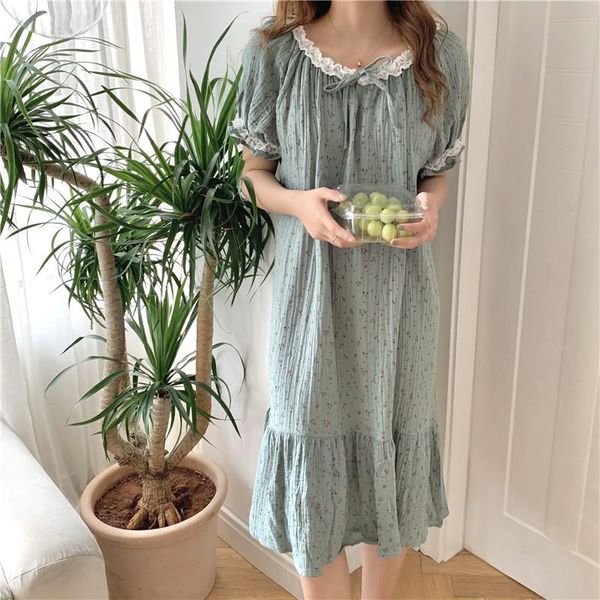 women's sleepwear summer nightgowns women floral print crepe cotton nightdress lacework ruffles midi loose dress homewear pink y563, Black;red
women's sleepwear summer nightgowns women floral print crepe cotton nightdress lacework ruffles midi loose dress homewear pink y563, Black;red