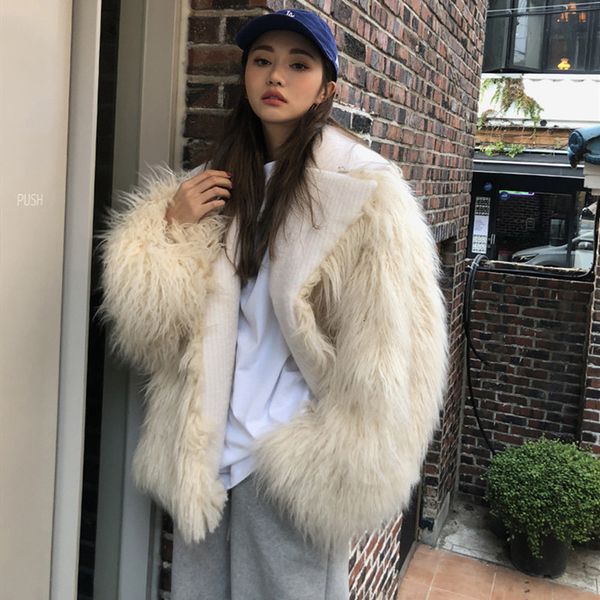 blends fake mongolia sheep fur winter women street fashion turn down collar loose faux coats beige green a309, Black
blends fake mongolia sheep fur winter women street fashion turn down collar loose faux coats beige green a309, Black