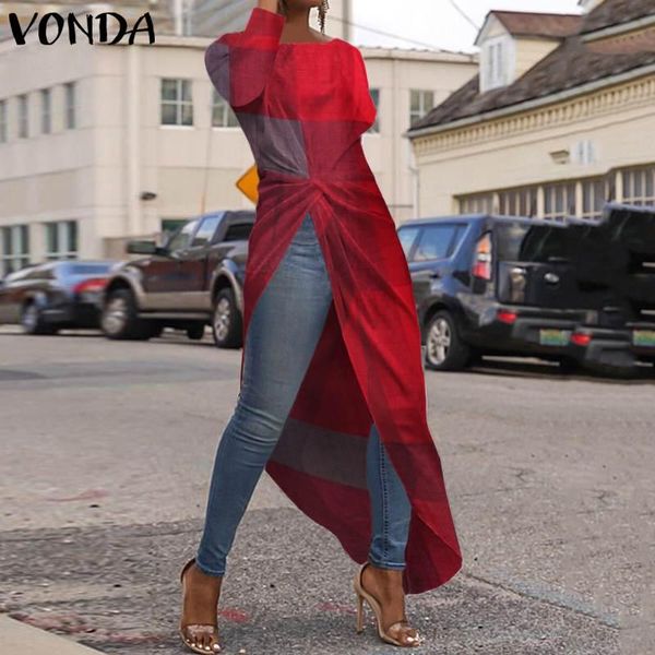 women's blouses & shirts patchwork printed long women vintage sleeve vonda 2021 casual plaid office ladies blouse plus size tunic, White
women's blouses & shirts patchwork printed long women vintage sleeve vonda 2021 casual plaid office ladies blouse plus size tunic, White