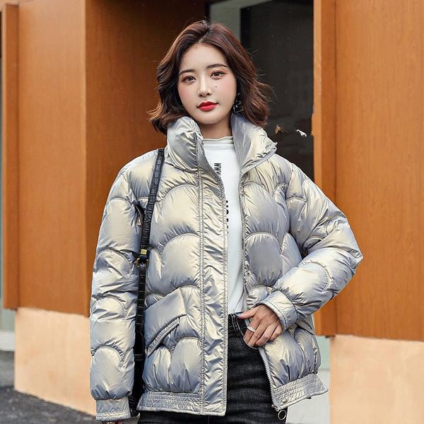 women's down & parkas women cotton-padded jacket bright puffer winter long sleeve stand-up collar short coat female clothes h1550, Black
women's down & parkas women cotton-padded jacket bright puffer winter long sleeve stand-up collar short coat female clothes h1550, Black