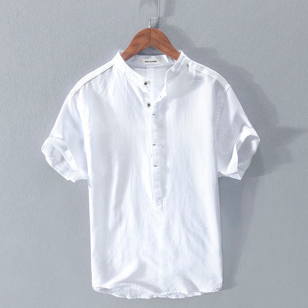 men's t-shirts summer style short sleeve stand collar linen casual comfortable cotton shirts for fashion solid shirt men s1mz, White;black
men's t-shirts summer style short sleeve stand collar linen casual comfortable cotton shirts for fashion solid shirt men s1mz, White;black