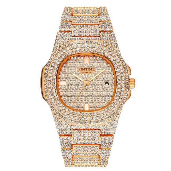 wristwatches pintime fashion women mens watch iced out diamond men stainless steel business wristwatch hip hop, Slivery;brown
wristwatches pintime fashion women mens watch iced out diamond men stainless steel business wristwatch hip hop, Slivery;brown