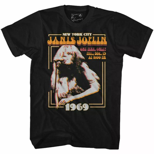 janis joplin new york 1969 t shirt mens licensed rock n roll tee retro new black, White;black
janis joplin new york 1969 t shirt mens licensed rock n roll tee retro new black, White;black