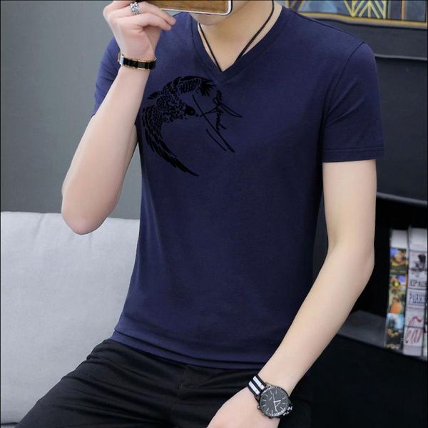 men's t-shirts summer short-sleeved t-shirt v-neck slim temperament casual korean version of the trend bottoming shirt, White;black
men's t-shirts summer short-sleeved t-shirt v-neck slim temperament casual korean version of the trend bottoming shirt, White;black